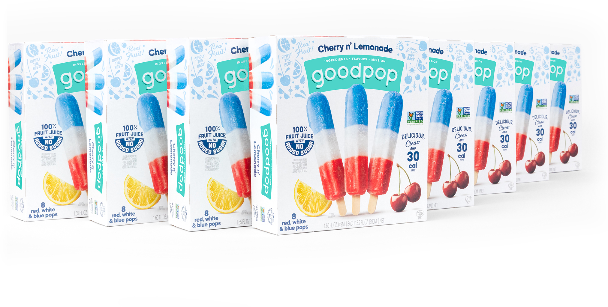 Red, White & Blue Pops Pack boxes