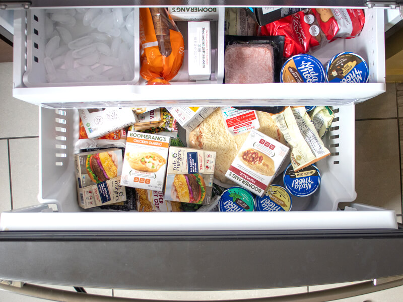1. Remove all items and clean out freezer